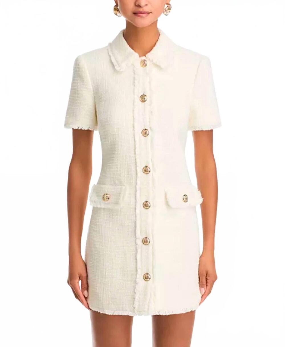 NEW CINQ A SEPT pammy mini dress in white